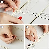 Vista 4 de uxcell Agujas de coser rectas largas bordadas agujas de rebordear acero inoxidable 2,05 pulgadas 25pcs