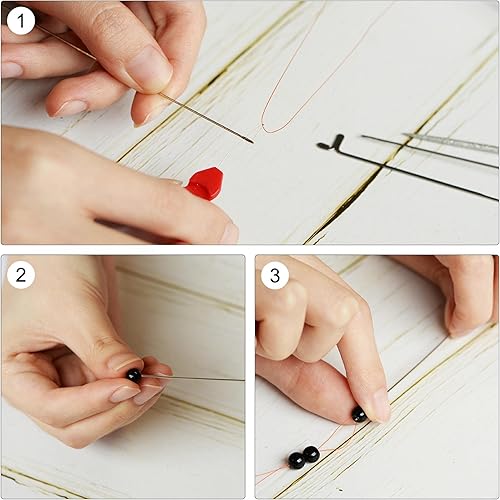 Miniatura 4 de uxcell Agujas de coser rectas largas bordadas agujas de rebordear acero inoxidable 6.89 pulgadas 40pcs