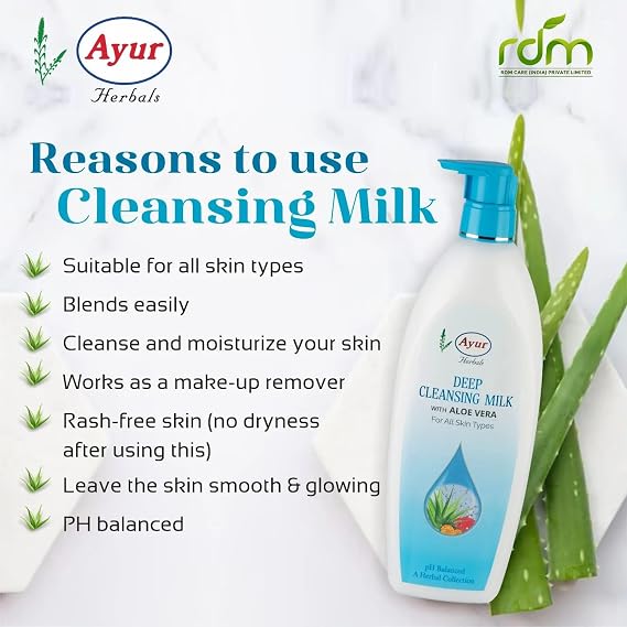 Ayur Herbals Deep Pore Cleansing Milk, 500Ml