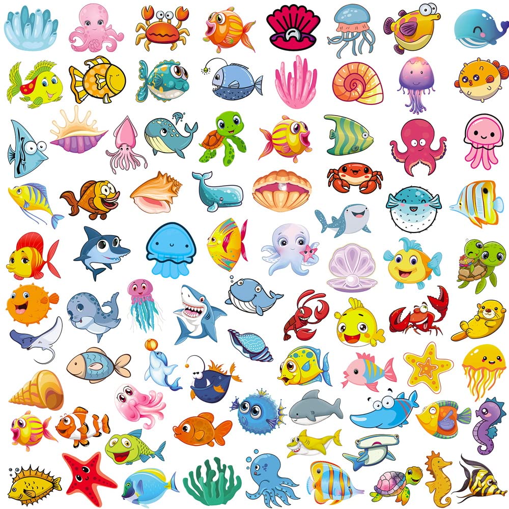 Simarro 100 Adesivi Animali Per Bambini, Vinile Impermeabile, Dimensioni 5-8 Cm, Colorati E Riutilizzabili, Per Decorare Laptop, Borracce, Libri, Giocattoli, Regalo Creativo