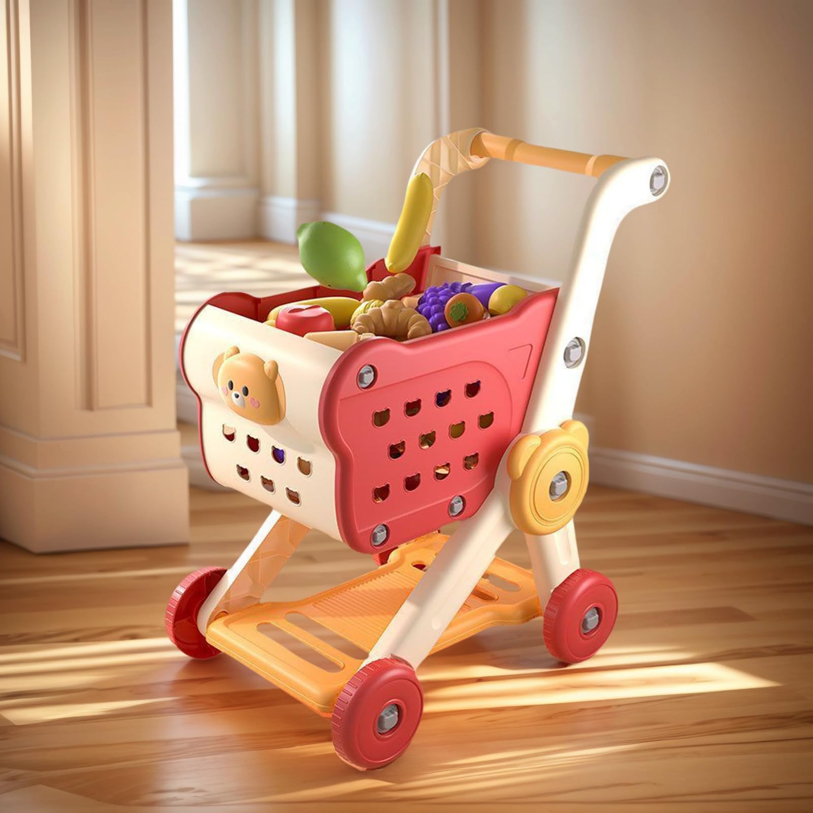 Carrito de Compras de Juguete para Niños Set De Juego De rol De