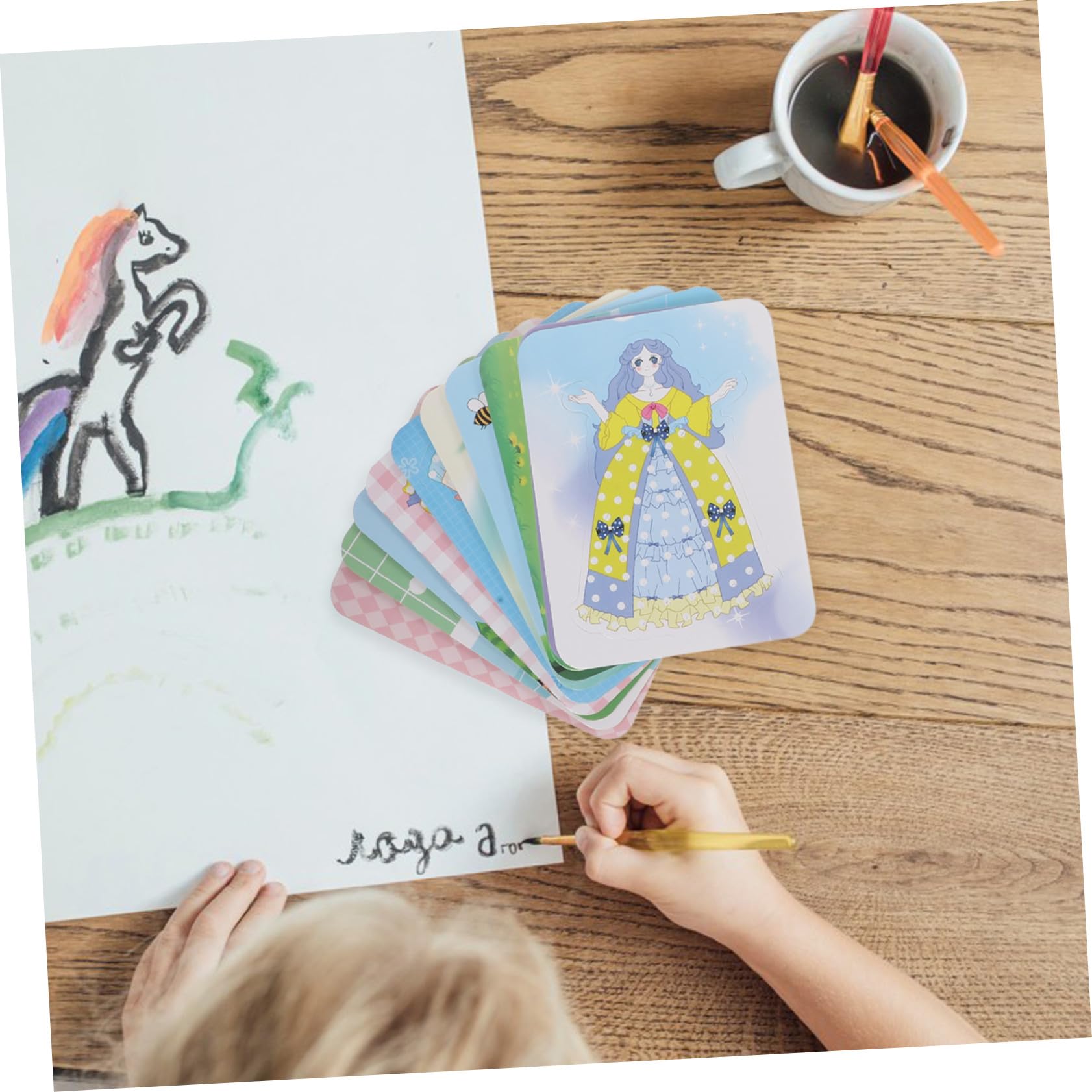 SOIMISS Kit Creativo Cotone Perlato e Tessuto per Pittura a Foratura per Ragazzo Ragazza Resistente e Stimola la Creatività, per Lavoretti Fai da Te
