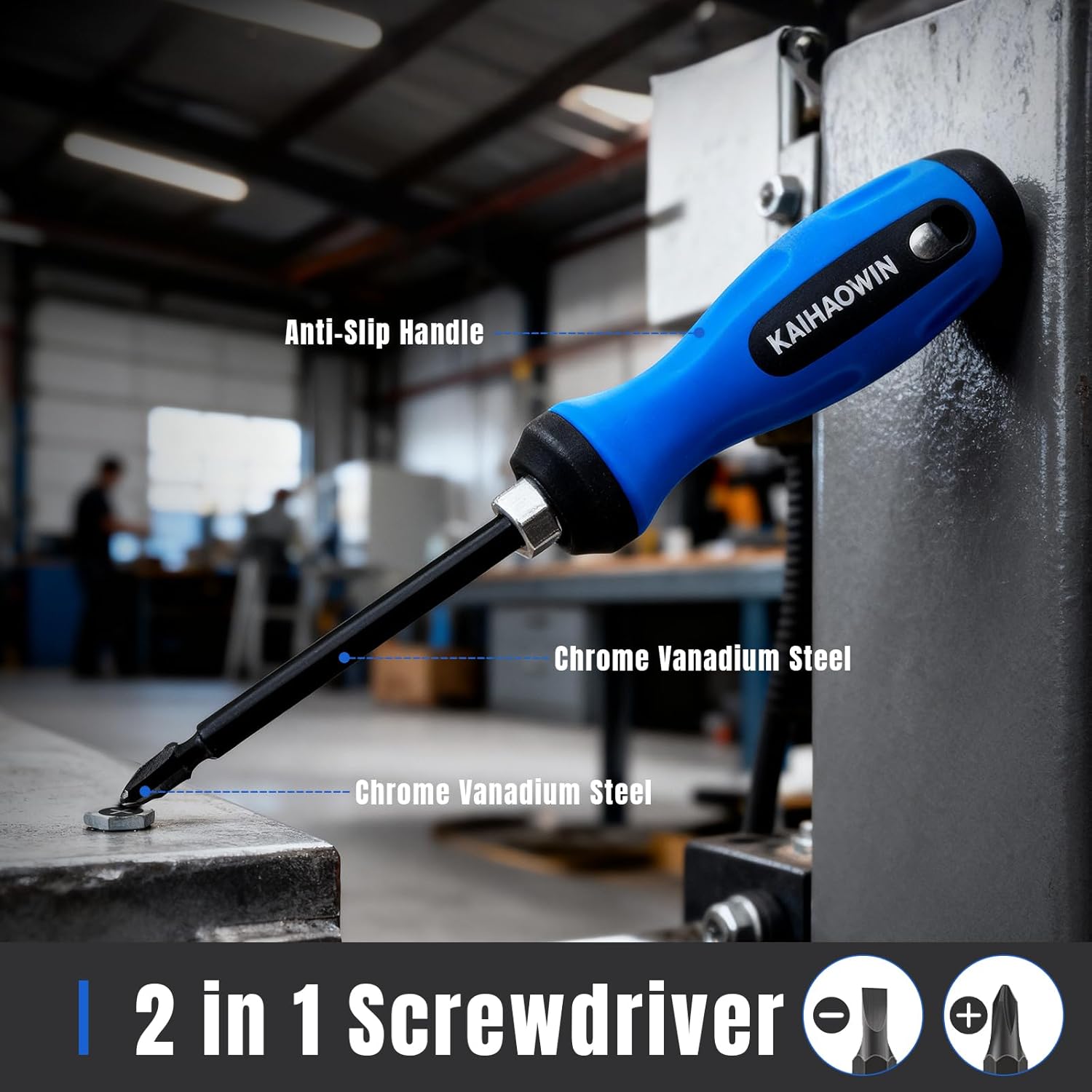 KAIHAOWIN 11-Piece Home Tool Kit with Carry Case - CR-V Steel Pliers Set, Wrench, Hammer, Screwdriver & Wire Cutter for DIY Repair, Automotive, Plumbing & Household Maintenance