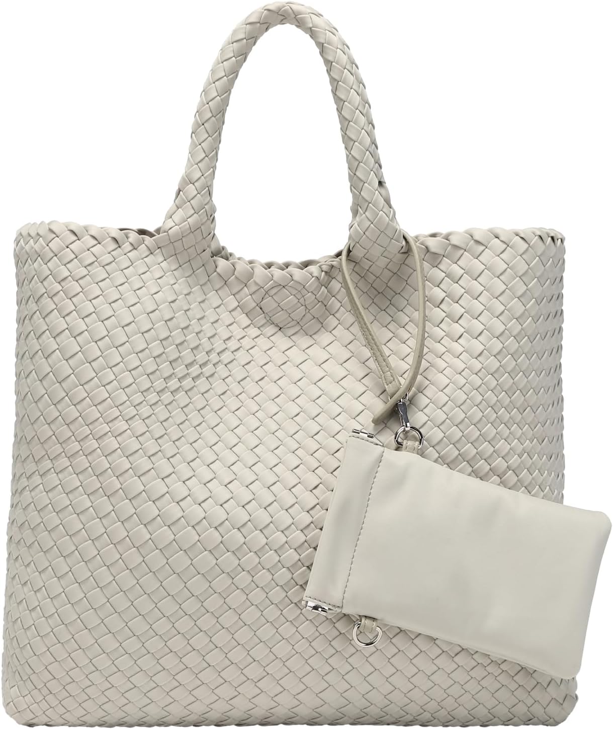 PRESTAGE DUNPHY トートバッグ クリーム色 赤文字 トート バッグ 白