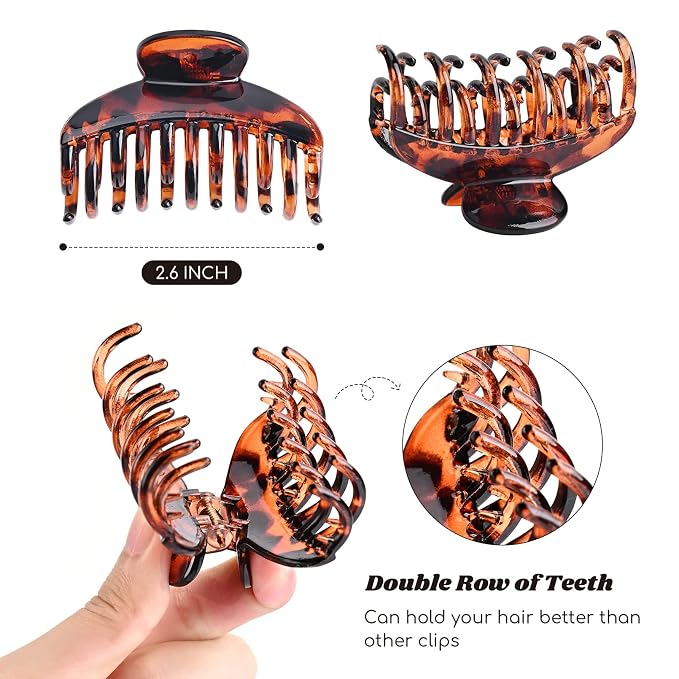 Pinzas de cabello de plástico paquete x3 2.5 pulg miniatura 6
