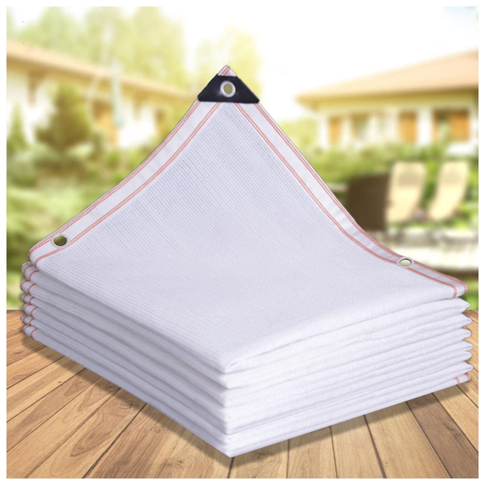 Rete per esterni, 8 x 10 m / 26x33ft, protezione UV 80-90%, impermeabile e traspirante, per giardino, piante e vento, colore bianco, copertura multifunzione per esterni