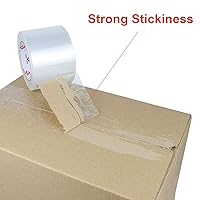 Vista 6 de BOMEI PACK Cinta de embalaje transparente de 3 pulgadas de ancho, 3 pulgadas x 110 yardas (330 pies), repuesto de cinta de envío resistente de grado