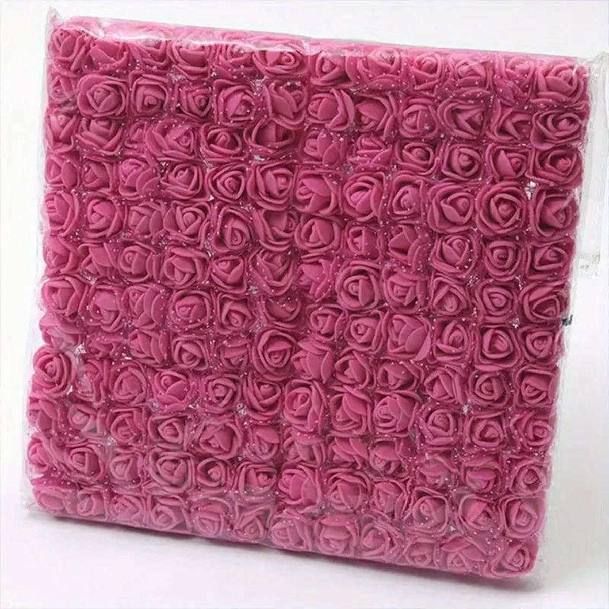 AYHTUD 144pcs/2cm red Mini Lace Pe Rose Foam Flower Heads Bouquet For Wedding Home Decoration Scrapbooking Wreath Artificia Flowers-Rose