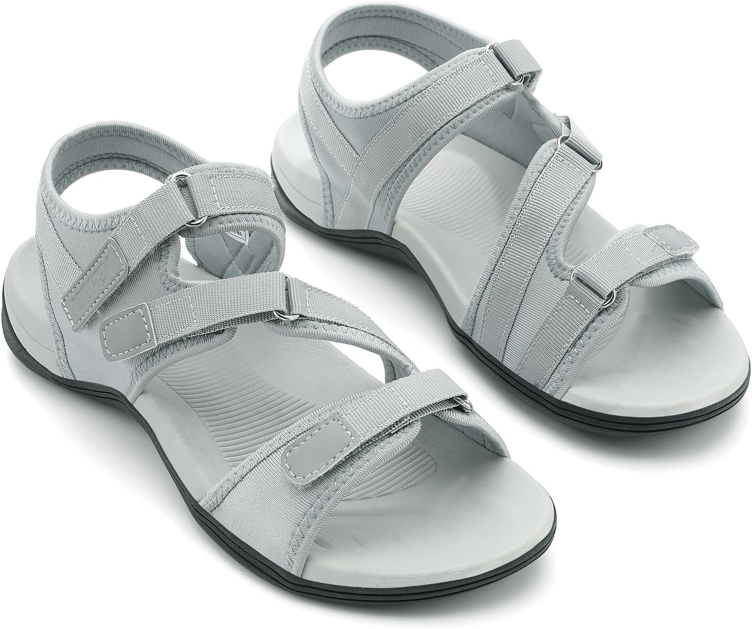 UBFEN Womens Hiking Comfortable Sport Walking Sandals Outdoor Athletic Water Sandals with Three Adjustable Straps - Image 3