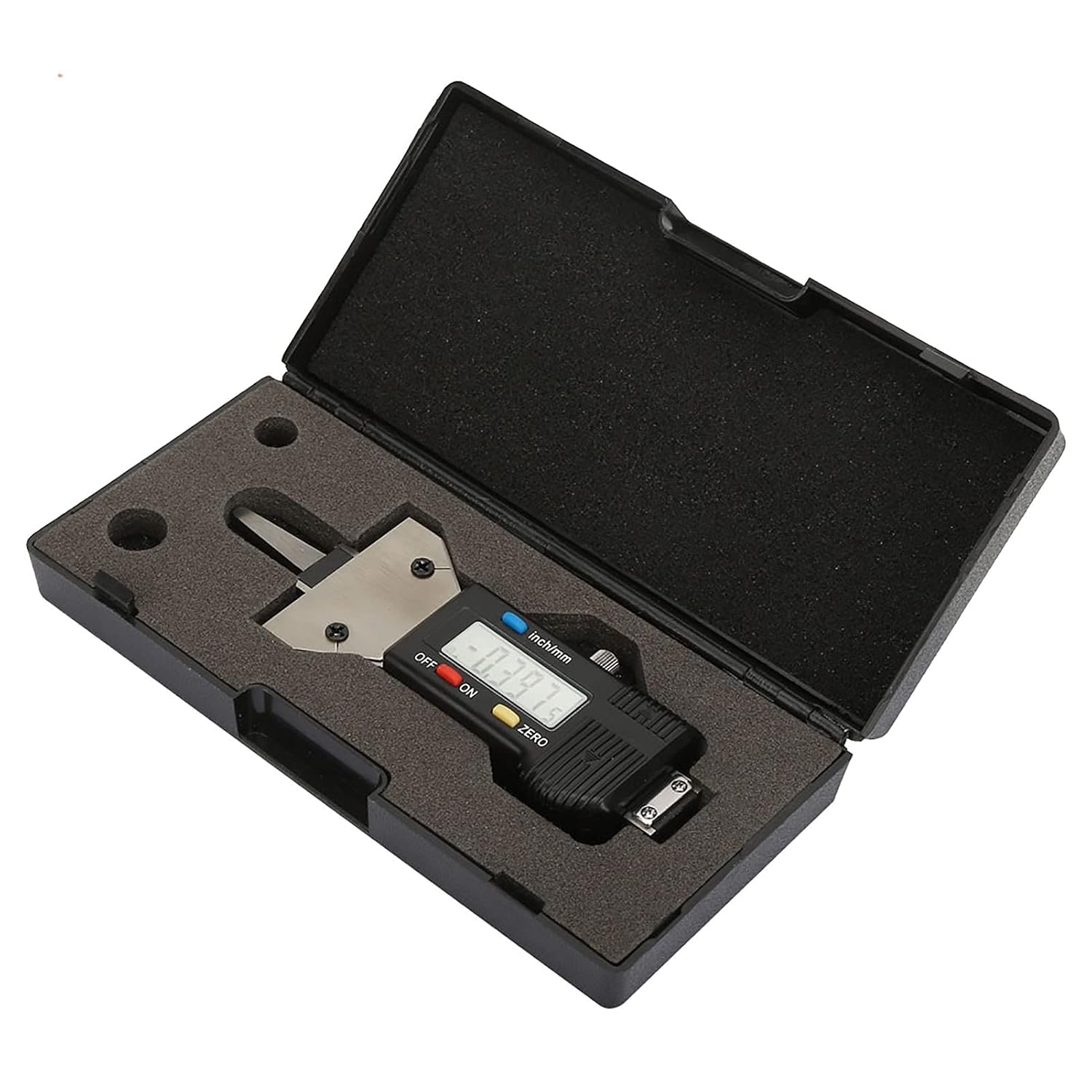 Garosa Digital Tire Tread Depth Gauge 0-0.98 inch LCD Digital Tire Tread Depth Gauge Tool Depth Measuring Tool with Inch Millimeter Conversion for Cars Trucks Motorcycle