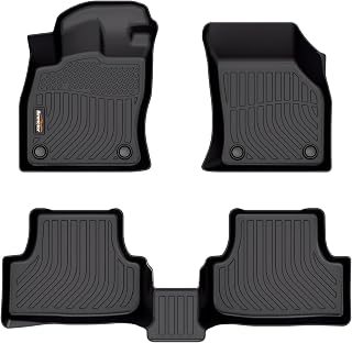 Binmotor-All Weather Floor Mats for 2015-2021 Volkswagen VW Golf/Golf Alltrack/Golf GTI/Golf R/Golf Sportwagen MK7,1st & 2nd Row Set,TPE Liners for Golf MK7 Accessories