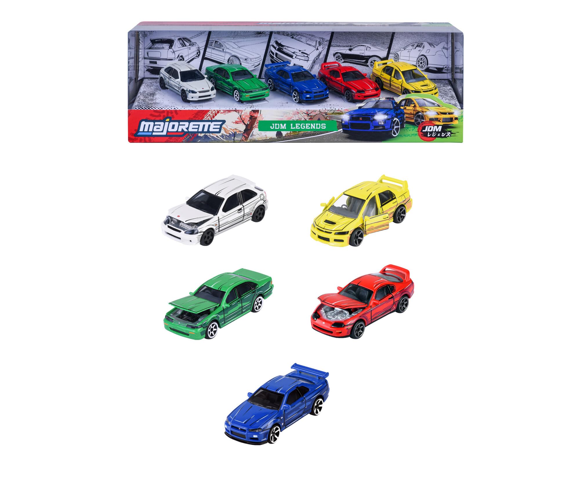 マジョレットミニカー　日本車　外車　など　まとめ　セット　未開封　30台 Amazon.co.jp: 1/64 マジョレットギフトパック 5車 JDM レジェンド