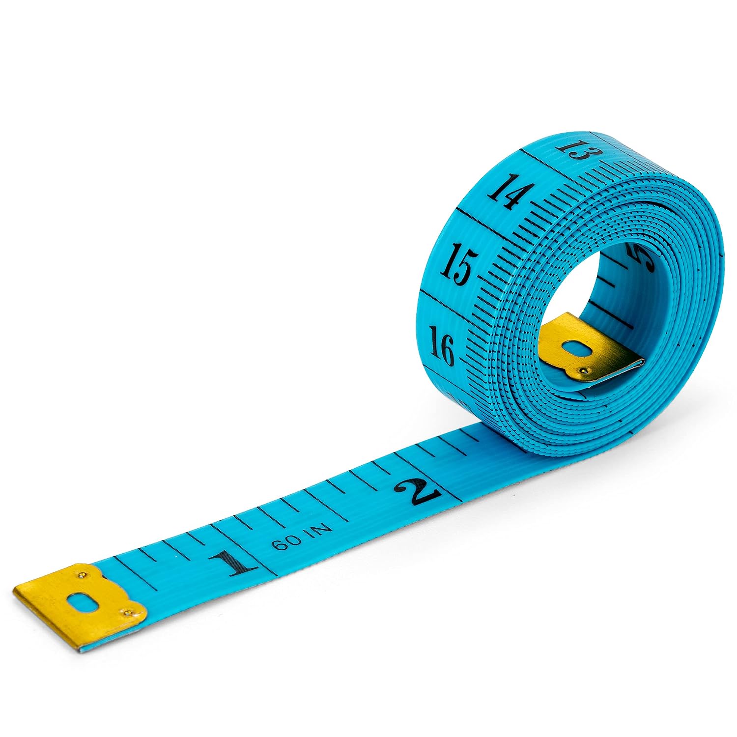 Measuring Tape for Body, Soft Flexible Sewing Measure (Blue 60in 1.5M) for Baby Weightloss Medical Measurement Tailor Craft Vinyl Measure Ruler with Centimetre Scale on Reverse Side