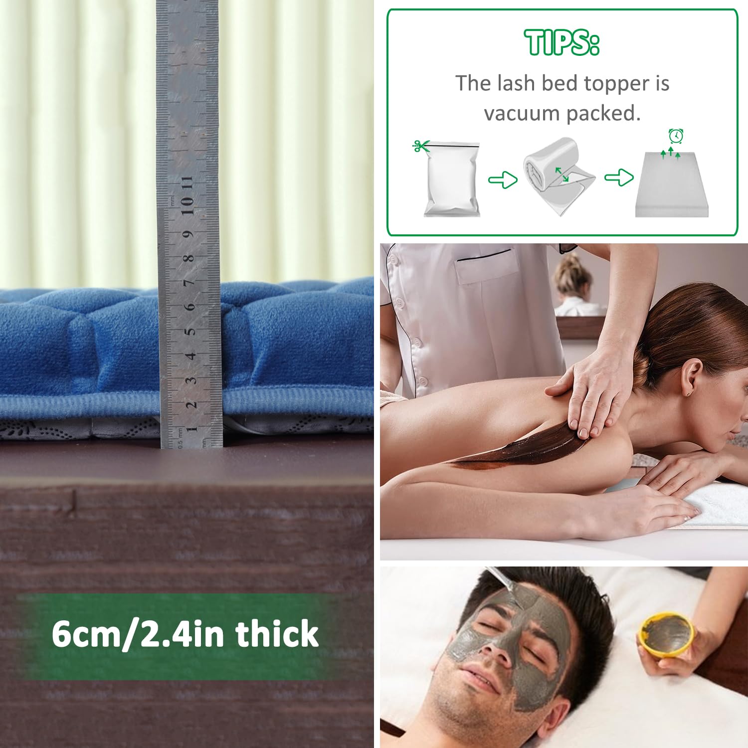 LXJDDLD Non-Slip Memory Foam Mattress Topper For Massage Table - View #8