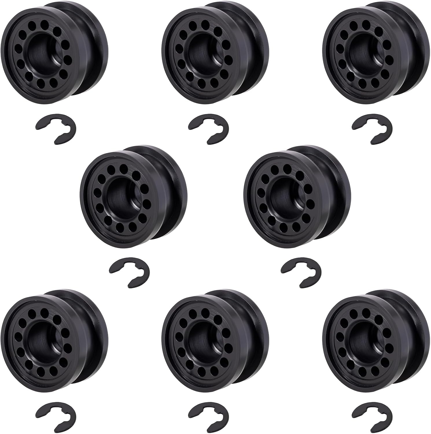 8-Pack Shifter Linkage Bushings & E-Clips Compatible with Dodge Ram 1500/2500/3500 4x4 (2002-2010) - OEM 68078974AA & 68078975AA Replacement​