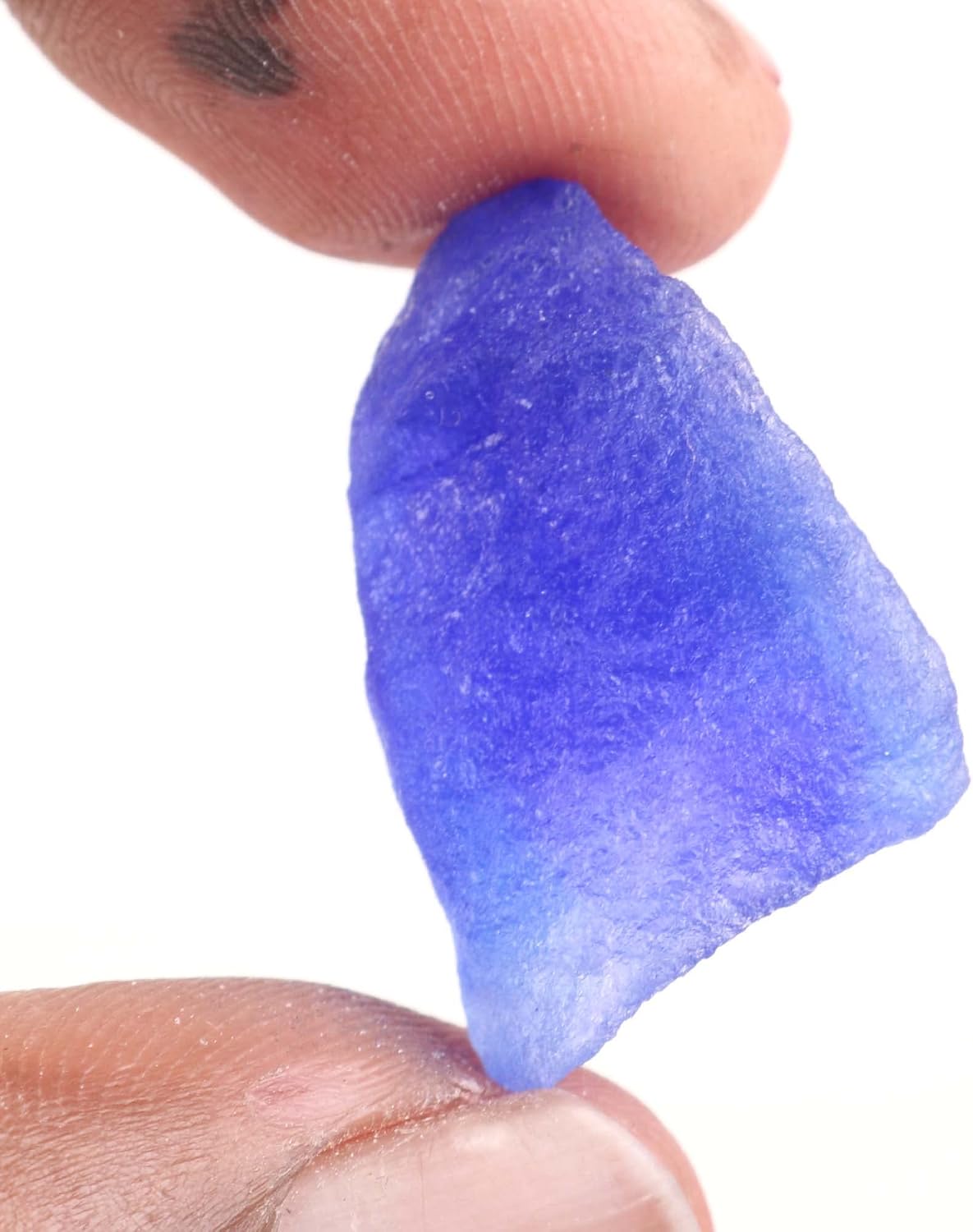 REAL-GEMS 23 Ct Natural Blue Sapphire Crystal Healing Stone Rough Loose Gemstone for Jewelry Making Raw Blue Sapphire Rocks AXA-61
