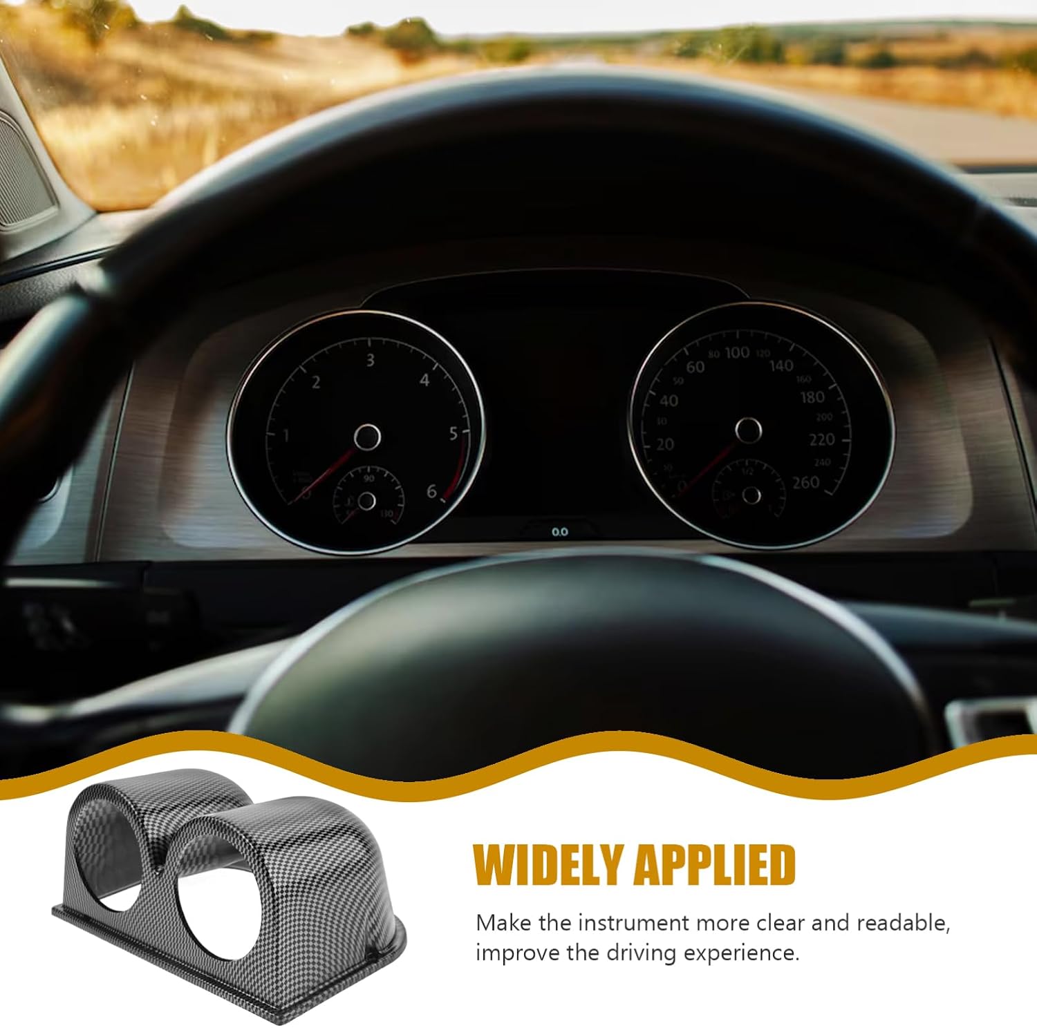 OUNONA Gauge Mount Dual Hole Automotive Holder Construction Elegant Finish Compatible Car Gauges Simple Installation for Enhanced Vehicle Aesthetics