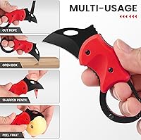 Vista 4 de Navaja plegable genial con caja de corte, pequeña navaja de bolsillo para hombres con hoja afilada de 1.34 pulgadas, navajas EDC herramienta