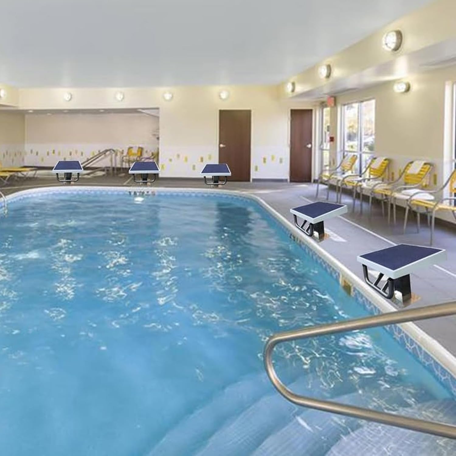 Swimming Pool Starting Block, Non-Slip Diving Platform with 304 Stainless Steel Base, Swimming Pool Special Diving Platform, with tilt Angle Design, for Competition Swim Pools