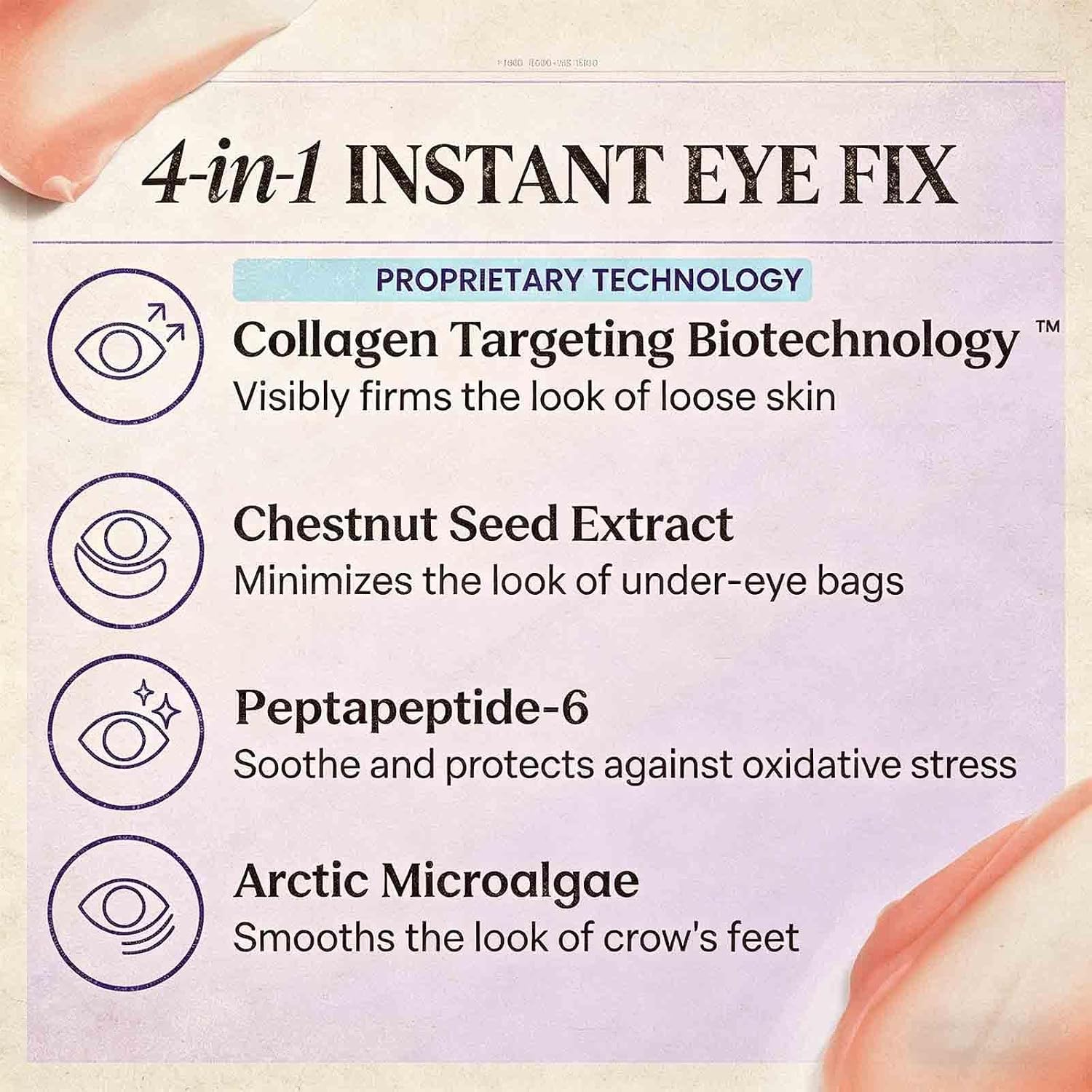Cougex Instant Eye Lift, Under Eye Balm for Smoother-Looking Skin, Helps Reduce the Appearance of Fine Lines & Puffiness, Lightweight Hydrating Formula for Daily Use, Suitable for All Skin Types (3PC)