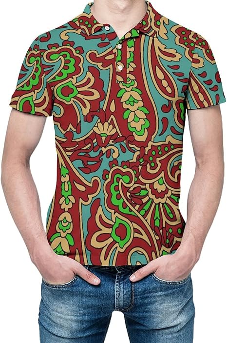 Amazon Co Jp ポロシャツ シャツ ペイズリー柄 花柄 メンズ 半袖 Poloシャツ Tシャツ 夏服 上着 プリントシャツ ビーチシャツ 快適 吸汗速乾 オフィスシャツ 襟付き 通気性 薄手 トップス インナーシャツ アロハシャツ 大きいサイズ S 3xl 服 ファッション小物