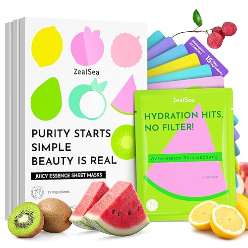 Miniatura 10 de ZealSea Clean Beauty - Mascarillas faciales para el cuidado de la piel, minimalismo de 15 ingredientes, máscara facial de hidratación profunda para