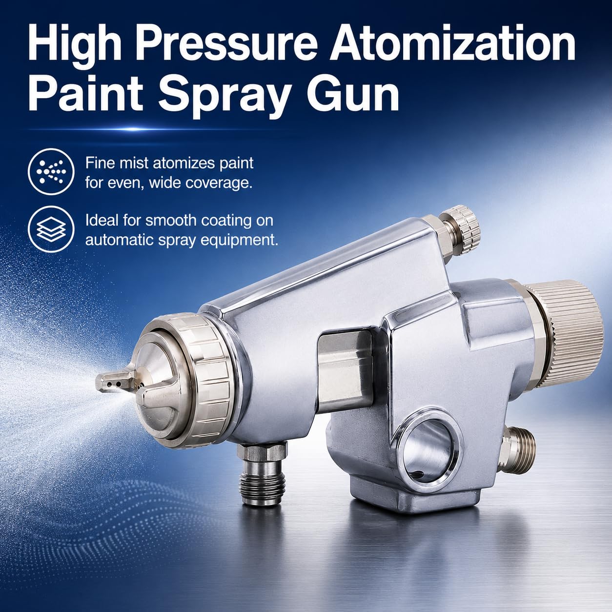 Pistola de Pulverización de Pintura por Atomización de Alta Presión, 98 PSI