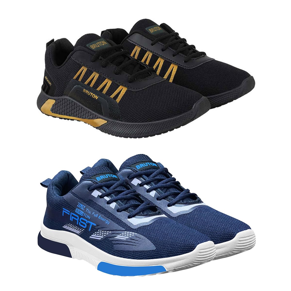 BRUTON Mens Running Sport Shoes | Casual Shoes | Sneakers | Yoga Walking Shoes | Shoes for Hiking - (Pack of 2, Size-6) (B0CDS856DD) Amazon Price History, Amazon Price Tracker
