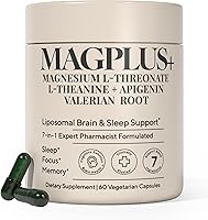Vista 1 de L-treonato de magnesio con apigenina y L-teanina Mezcla de 7 ingredientes clínicamente estudiada para el sueño y el cerebro Memoria, enfoque
