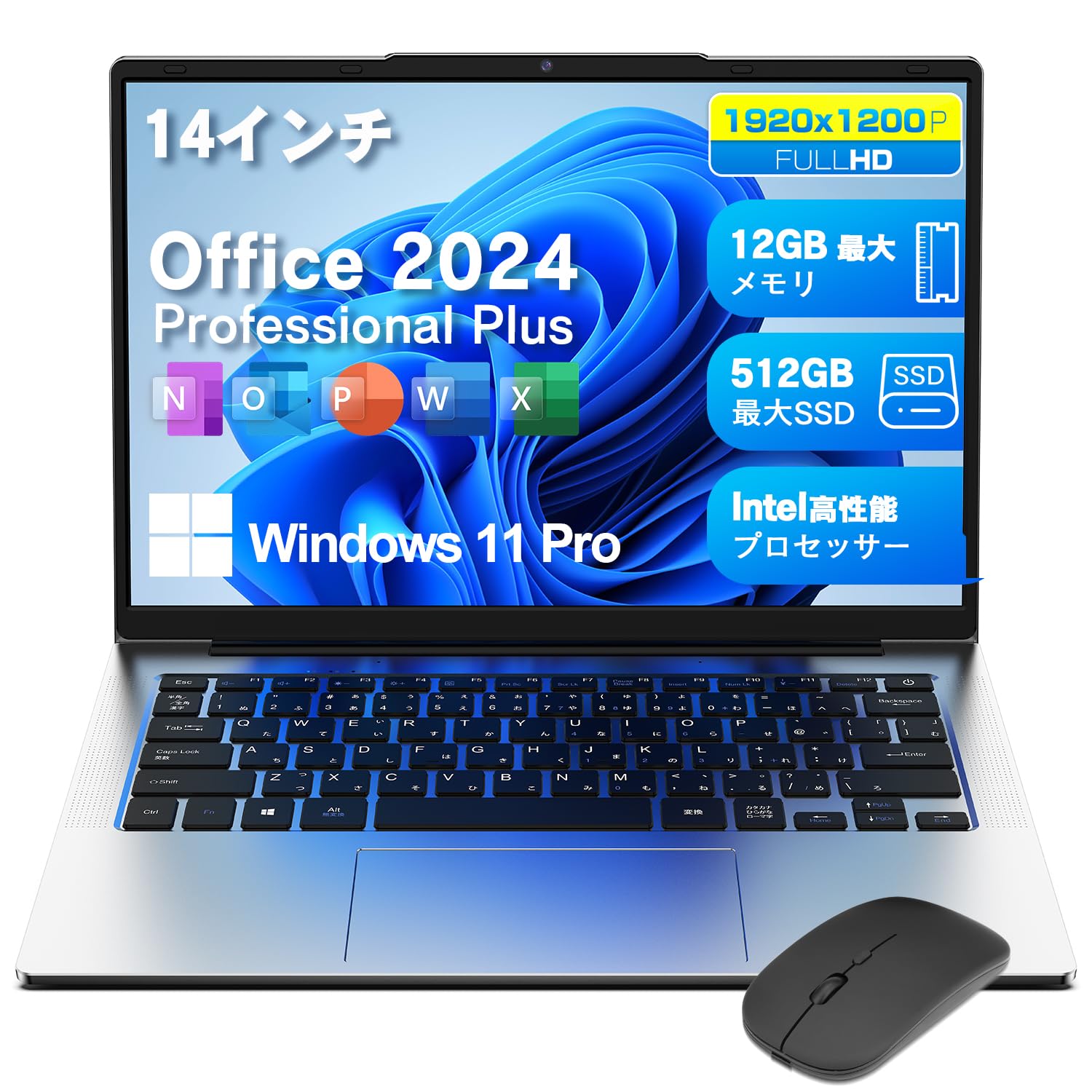 Amazon.co.jp: VETESA ノートパソコン office2024搭載 Windows11 Pro