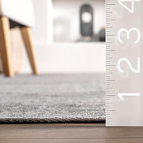 Miniatura 2 de nuLOOM Alfombra Elspeth Casual Faded lavable a máquina, 7 x 9, gris