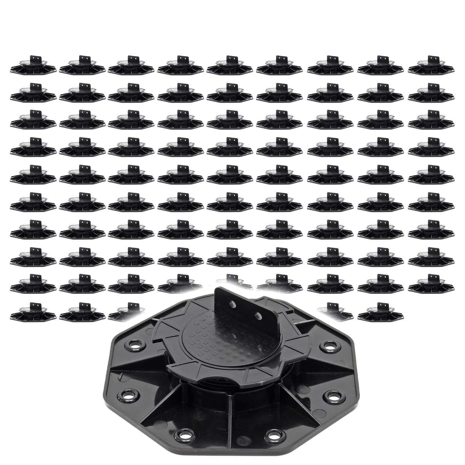 XPOtool Juego de 90 bases regulables para terraza carga máxima 2700kg ajustable en altura 18-25 mm