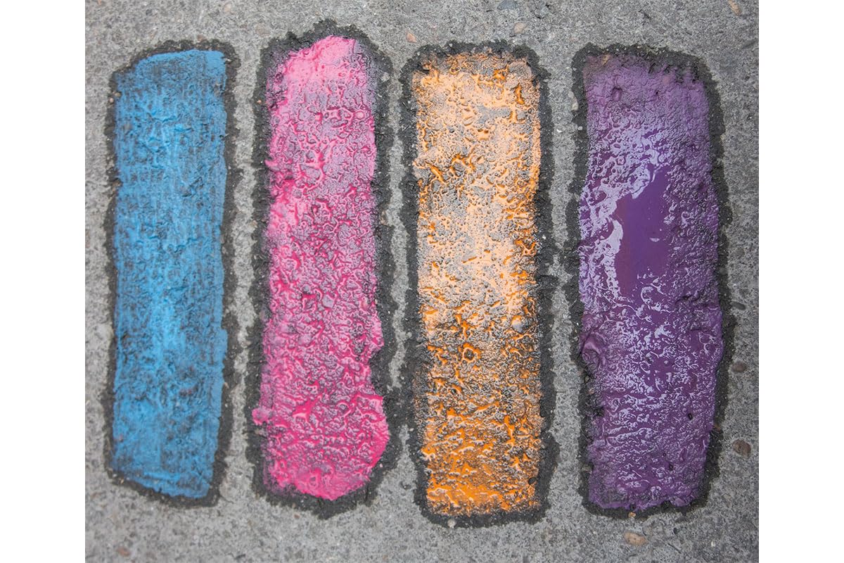 Avantgarde Set di gessetti per pittura stradale – gesso liquido per bambini – 4 colori gessetti lavabili – set di gesso da strada per esterni – giocattolo creativo per pittura all'aperto