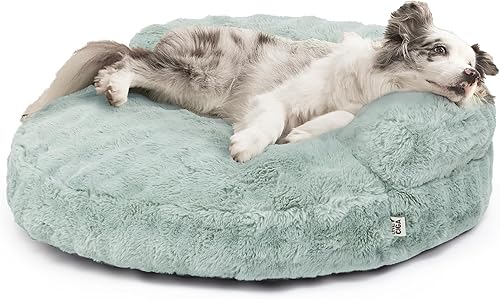 Miniatura 32 de EHEYCIGA Cama para perro de tamaño mediano, sofá esponjoso para perros pequeños con funda extraíble lavable, sofá para mascotas, impermeable y Negro