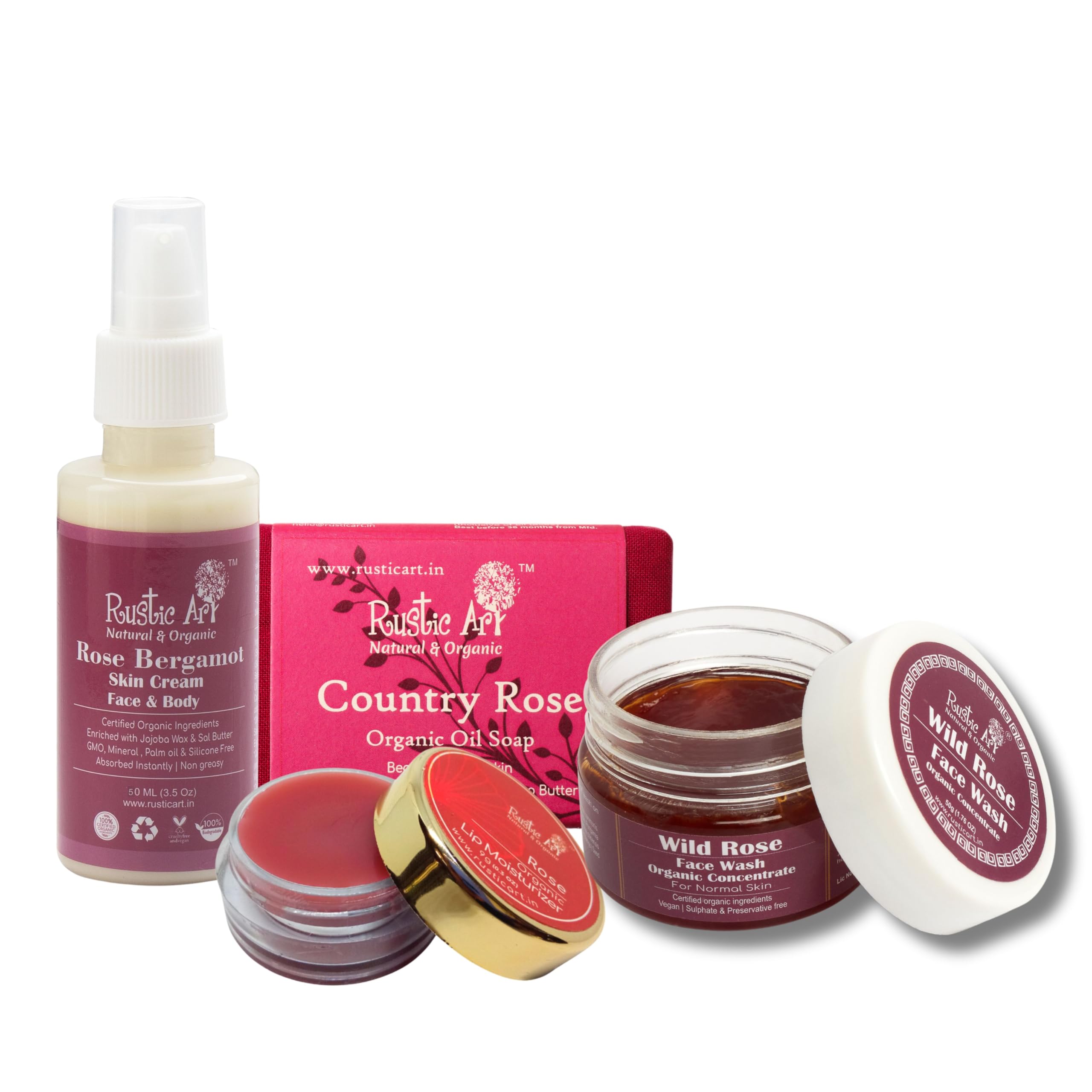 Rustic Art Roses are Red Skin Care Kit for men and women | Organic and avaegan-image-43