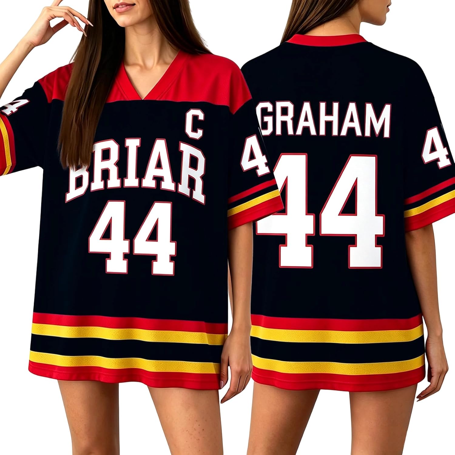 Unisex Short Sleeve Off Campus Hockey Jersey Graham 44 & Logan 22 & Tucker 46 & Di Laurentis 66 Jersey Shirts
