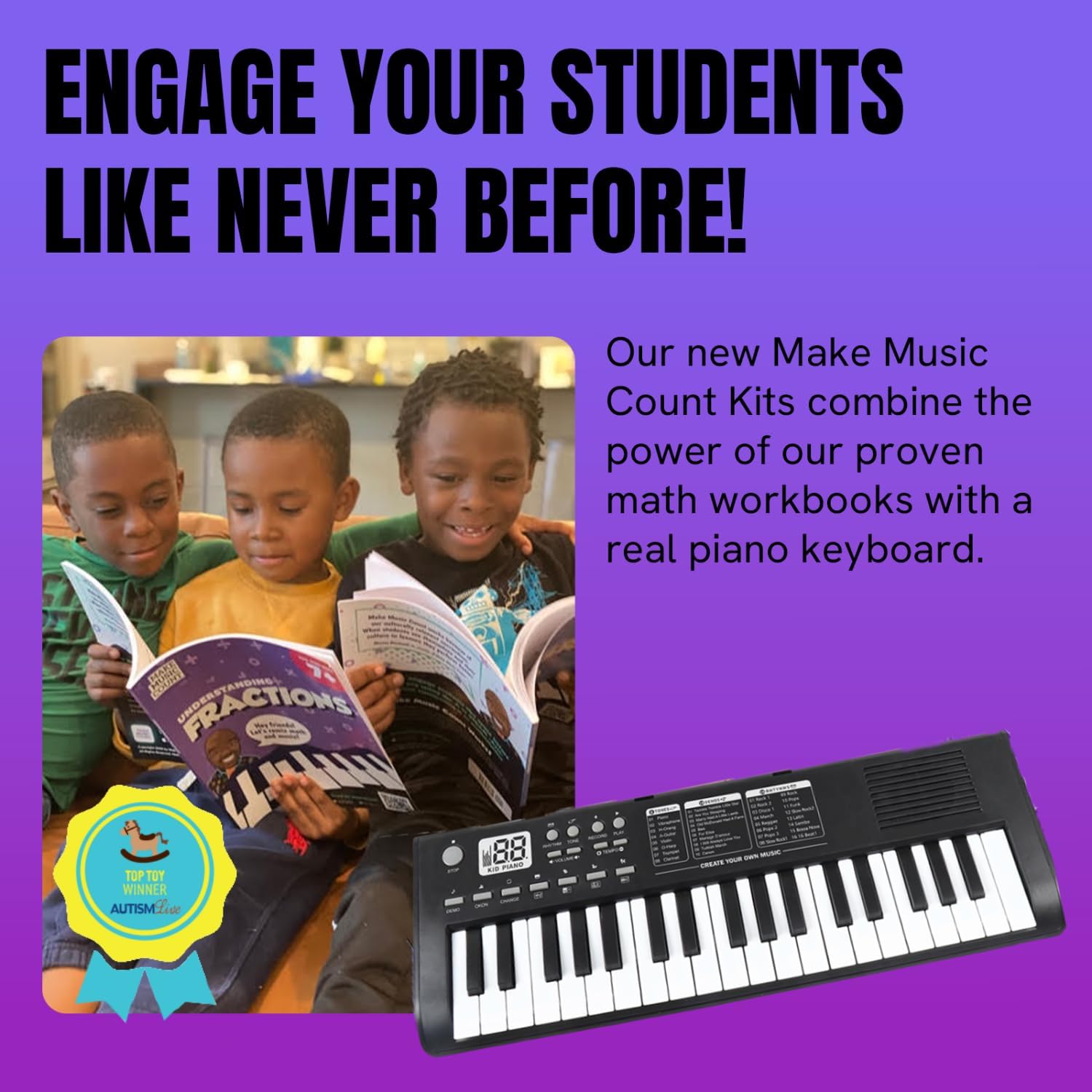 Math Maestro Kit - Learn Math Through Music - Addition & Subtraction Workbooks, Piano Keyboard, Free App Access - Self-Paced & Interactive