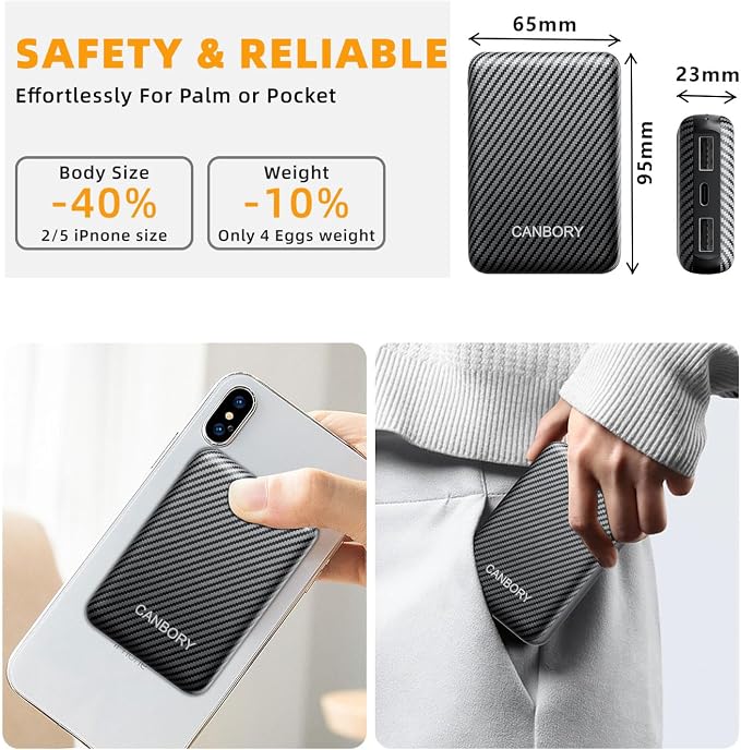Cargador de batería con USB-C y USB-A para calefacción, negro miniatura 3