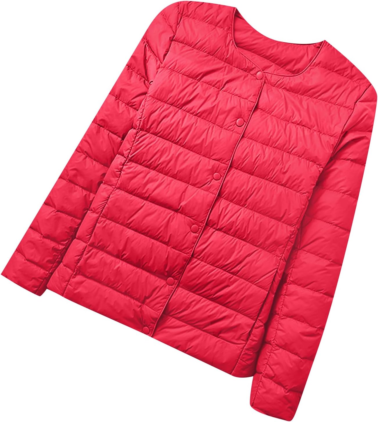 BOFETA Women's Packable Puffer Lightweight Jacket Quilted Winter Jacket Crewneck Warm Jacket with Pockets