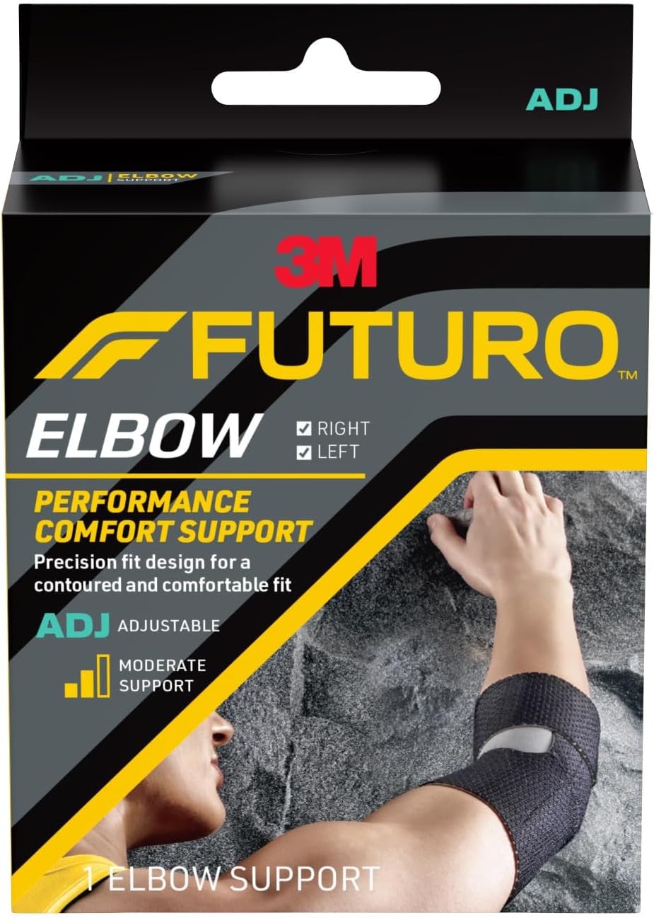 Performance Comfort Elbow Support, Moderate Support Design Offers Customizable Levels of Compression and Support, Adjustable