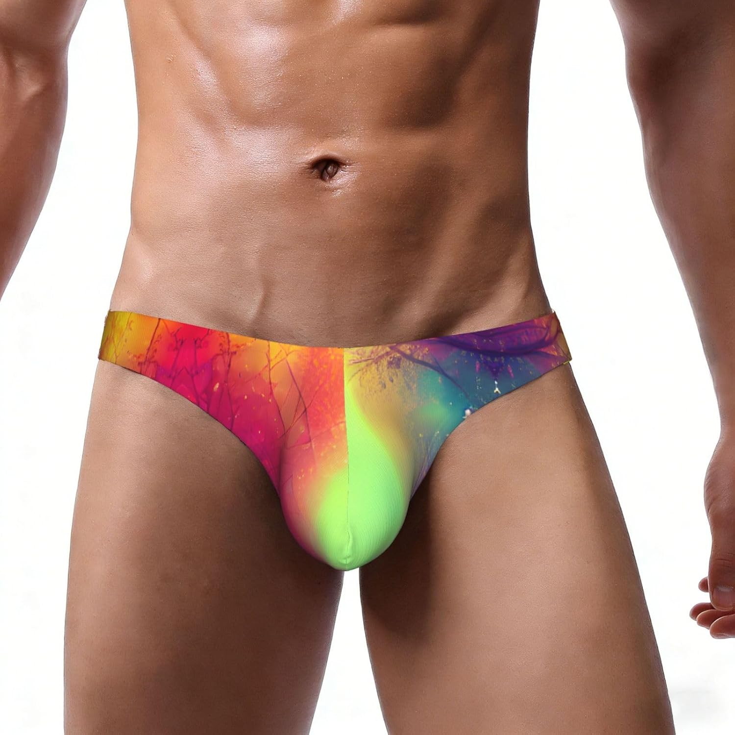 Dream Colorful Print Mens Briefs Underwear Supportive Mens Pouch Underwear Stretchy Bikini Briefs For Men S To 4xl