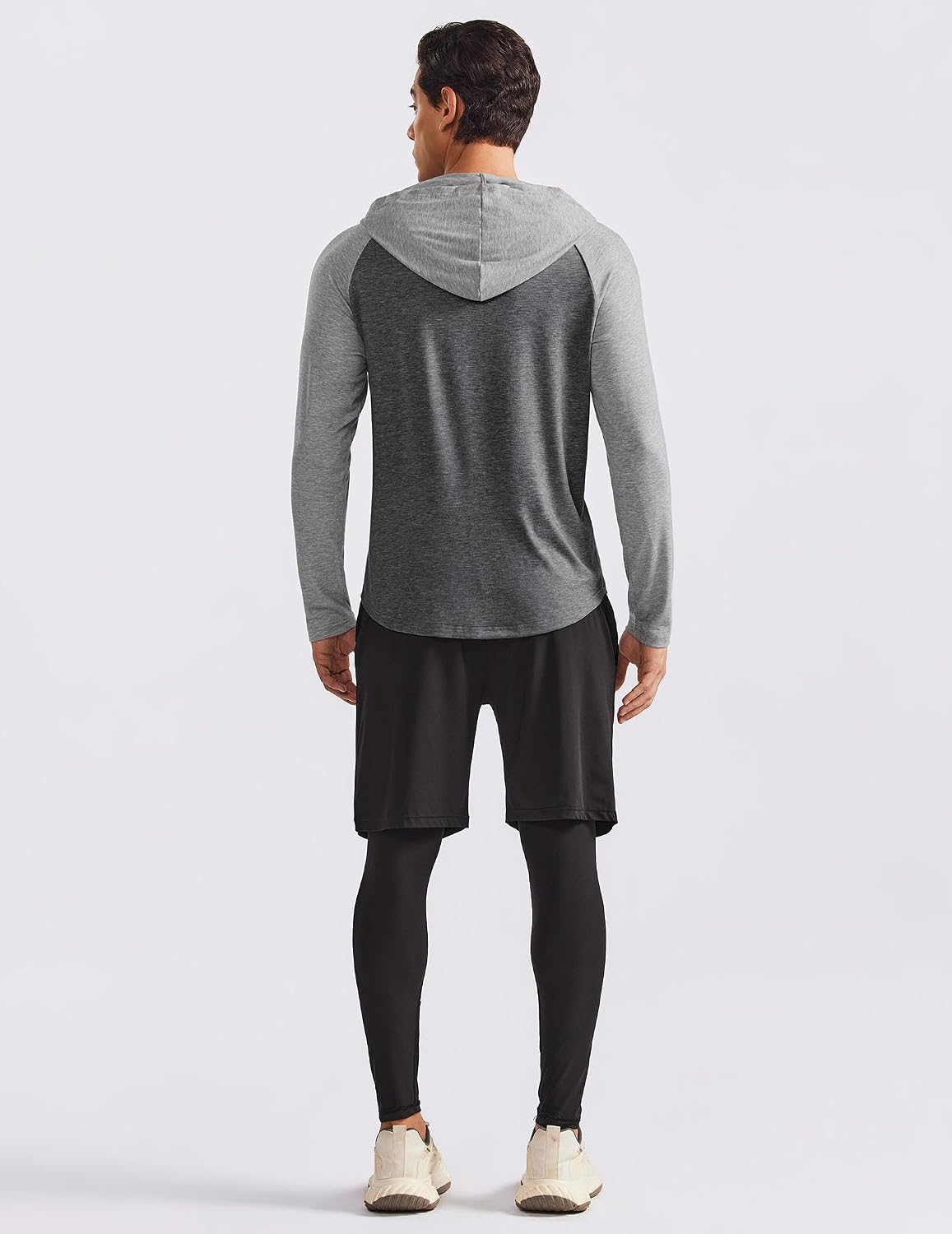 PINSPARK Lightweight Hoodies for Men Long Sleeve Pullover Hoodie Golf Gym Workout Athletic Hooded Sweatshirt
