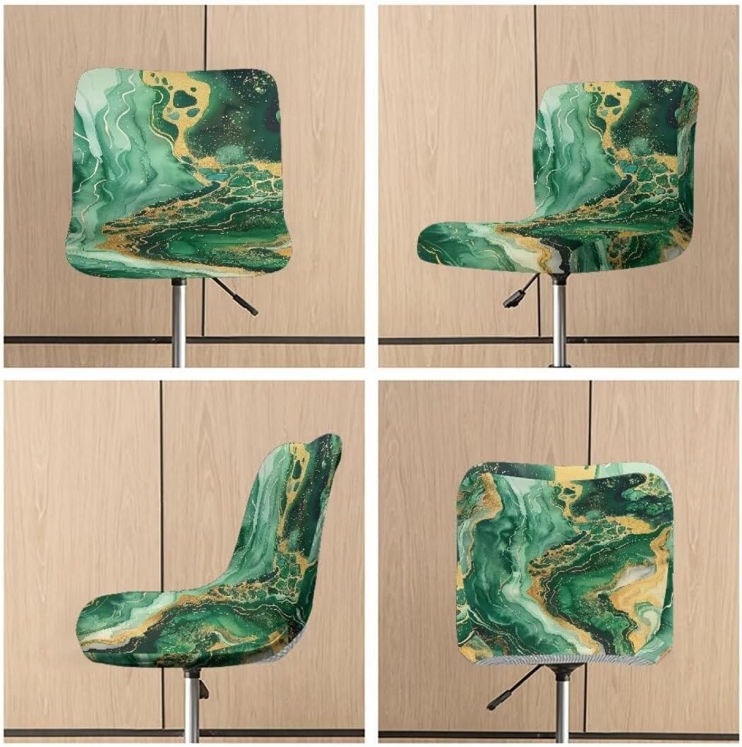 Teal Tie-dye Bar Stool Covers with Backs Seat Covers for Dinning Room Chairs Set of 4 Bar Stool Covers Waterproof Slip Resistant Dining Room Seat Covers