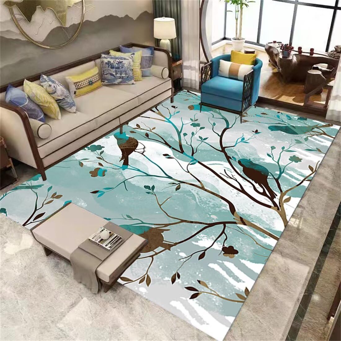 Tapis d'éveil bébé pour créer un coin lecture dans le salon ou couloir