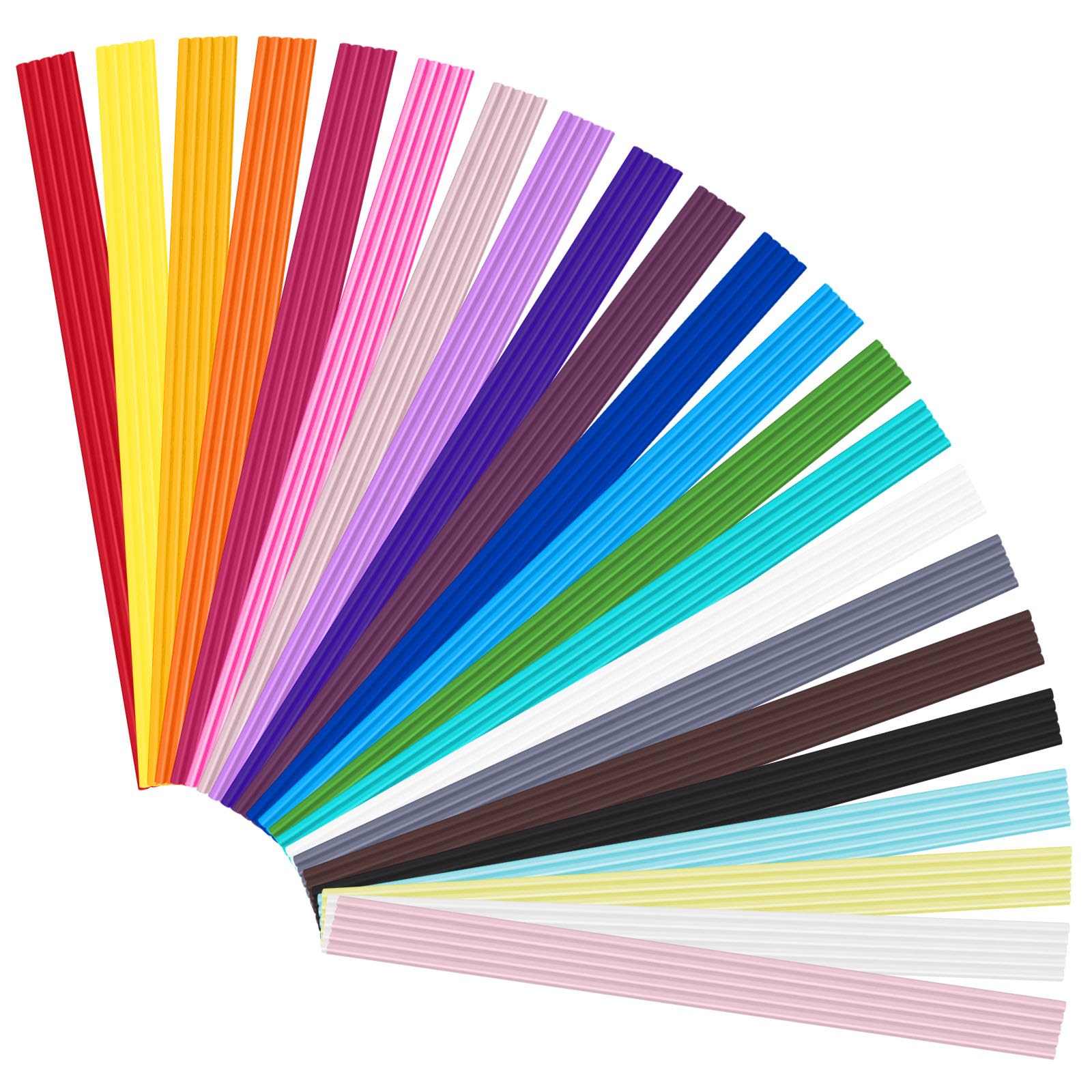 22 Colors 3D Printing Filament Refill for 3Doodler Start+ 3D Pen, Safe Low Print Temperature PCL Filament 2.5mm Thick, Premium 110pcs Total 1650cm