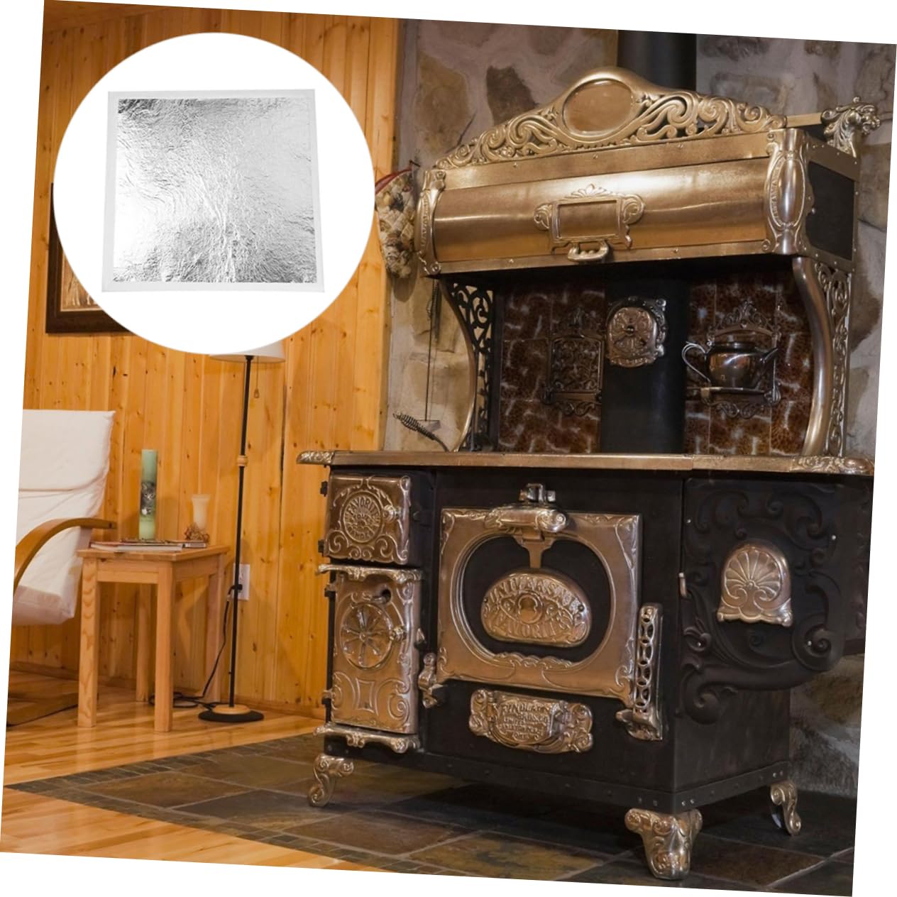 NUOBESTY 3sets Sheets Gilding Foil Paper Silver Glitter Imitation Foil 200pcs*3