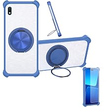 jioeuinly Case Compatible for Samsung Galaxy A10 Phone Case Cover [with 1* Tempered Glass Screen Protector] Hybrid Case[360Ring Support, Magnetic] CX-05-LAN