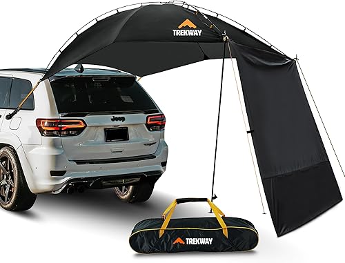 Miniatura 1 de Trekway - Toldo portátil impermeable para vehículos, toldo desplegable  Parasol con pared de privacidad al aire libre  Ideal para camping, playa,