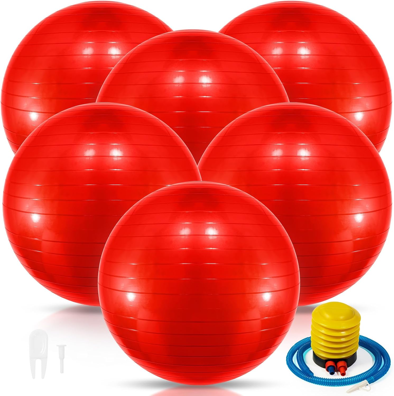 Jexine 6 Pcs Yoga Ball Exercise Ball