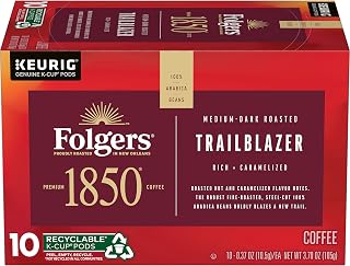 Folgers 1850 Trailblazer Medium-Dark Roast Coffee, 60 Keurig K-Cup Pods